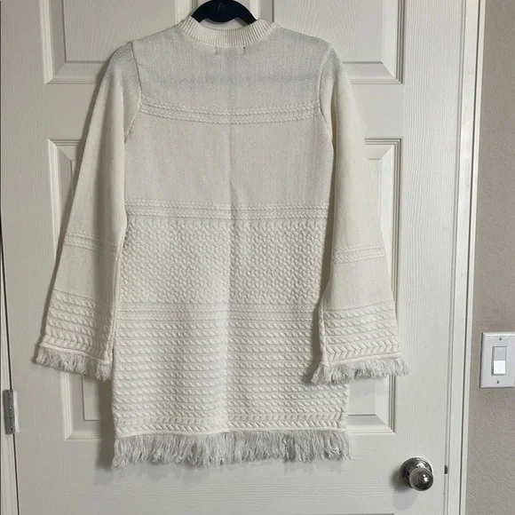 Lulus White Sweater Dress with Fringe - Picture 6 of 7